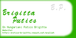 brigitta putics business card